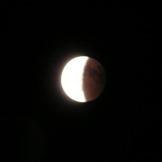 Earth casts a round shadow on the moon during a lunar eclipse